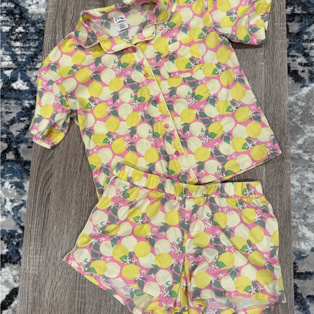 Cat & Jack Lemon Pattern Kids Pajama Set